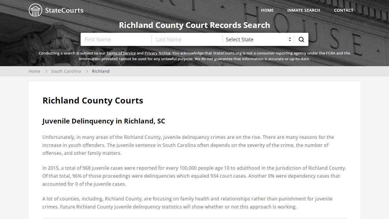 Richland County, SC Courts - Records & Cases - StateCourts